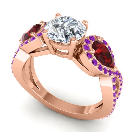 Three Stone Pave Varsa Ring