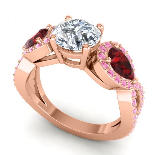 Three Stone Pave Varsa Ring