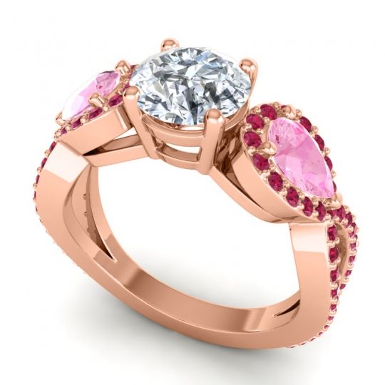 Three Stone Pave Varsa Ring