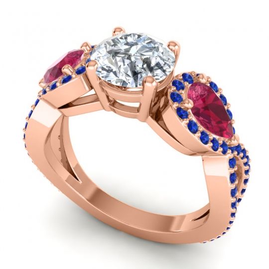 Three Stone Pave Varsa Ring