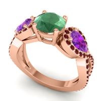 Three Stone Pave Varsa Ring