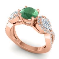 Three Stone Pave Varsa Ring