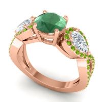 Three Stone Pave Varsa Ring