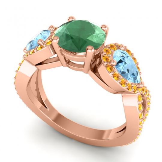 Three Stone Pave Varsa Ring