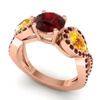 Three Stone Pave Varsa Ring