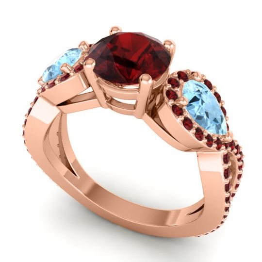 Three Stone Pave Varsa Ring