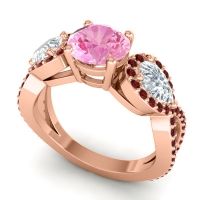 Three Stone Pave Varsa Ring