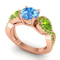 Three Stone Pave Varsa Ring