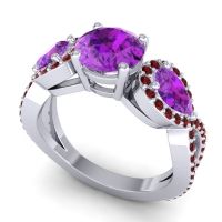 Three Stone Pave Varsa Ring