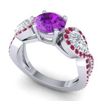 Three Stone Pave Varsa Ring