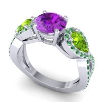 Three Stone Pave Varsa Ring