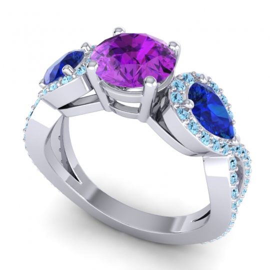 Three Stone Pave Varsa Ring