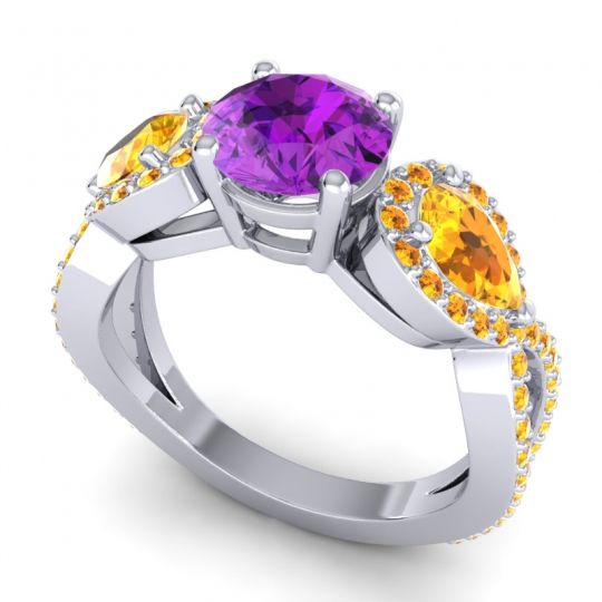 Three Stone Pave Varsa Ring