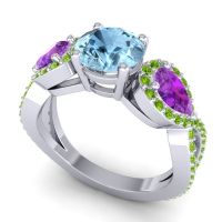 Three Stone Pave Varsa Ring