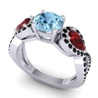 Three Stone Pave Varsa Ring