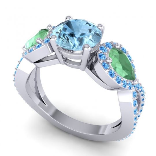 Three Stone Pave Varsa Ring