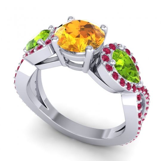 Three Stone Pave Varsa Ring