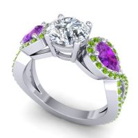 Three Stone Pave Varsa Ring