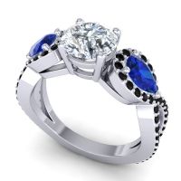 Three Stone Pave Varsa Ring