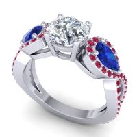 Three Stone Pave Varsa Ring