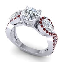 Three Stone Pave Varsa Ring