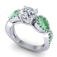 Three Stone Pave Varsa Ring