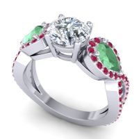 Three Stone Pave Varsa Ring