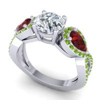 Three Stone Pave Varsa Ring