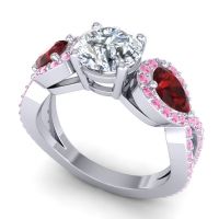 Three Stone Pave Varsa Ring