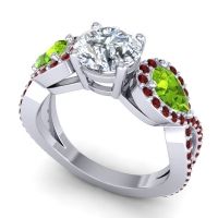 Three Stone Pave Varsa Ring