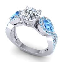 Three Stone Pave Varsa Ring