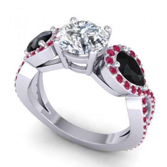 Three Stone Pave Varsa Ring