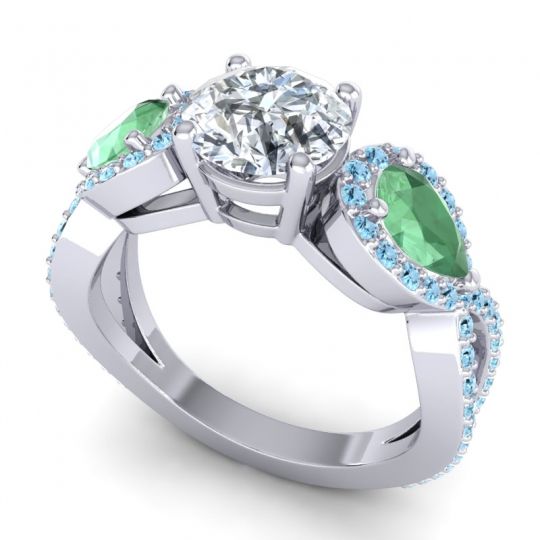 Three Stone Pave Varsa Ring