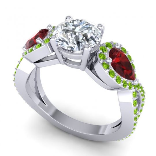 Three Stone Pave Varsa Ring