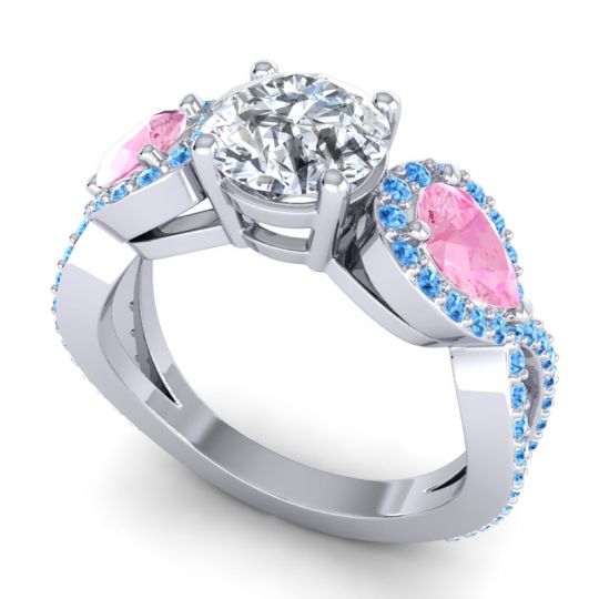 Three Stone Pave Varsa Ring