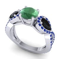 Three Stone Pave Varsa Ring