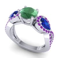 Three Stone Pave Varsa Ring
