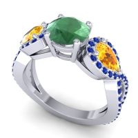 Three Stone Pave Varsa Ring
