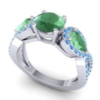 Three Stone Pave Varsa Ring