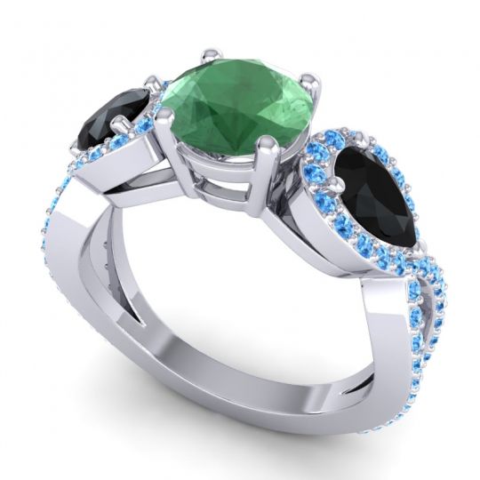 Three Stone Pave Varsa Ring