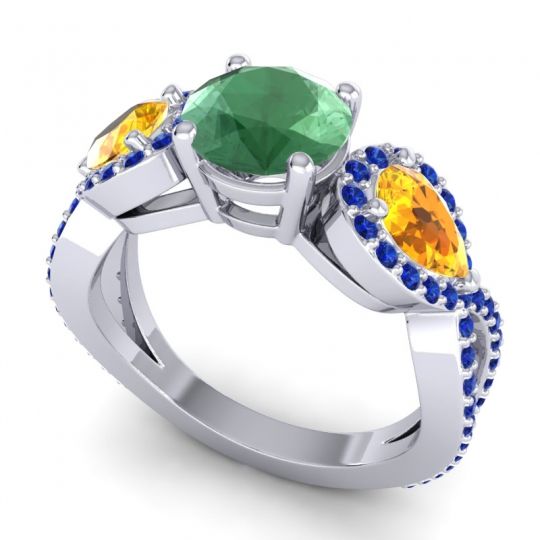 Three Stone Pave Varsa Ring