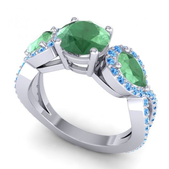 Three Stone Pave Varsa Ring