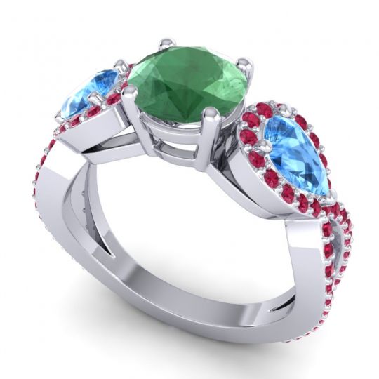 Three Stone Pave Varsa Ring