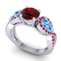 Three Stone Pave Varsa Ring