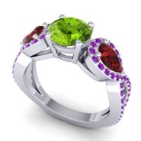 Three Stone Pave Varsa Ring