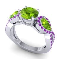 Three Stone Pave Varsa Ring