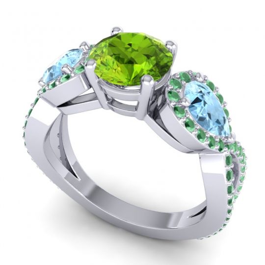 Three Stone Pave Varsa Ring