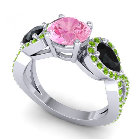 Three Stone Pave Varsa Ring