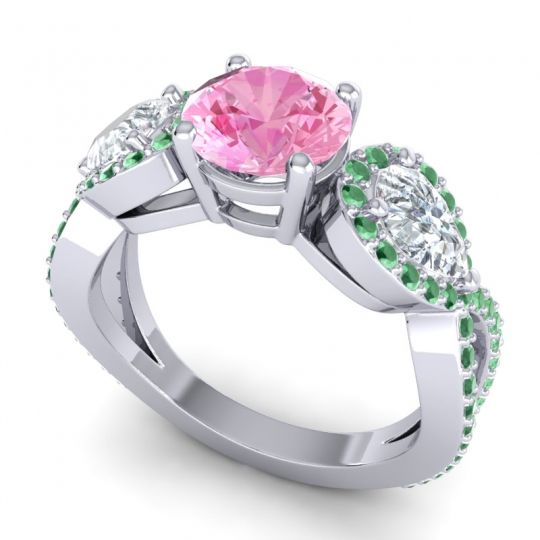 Three Stone Pave Varsa Ring