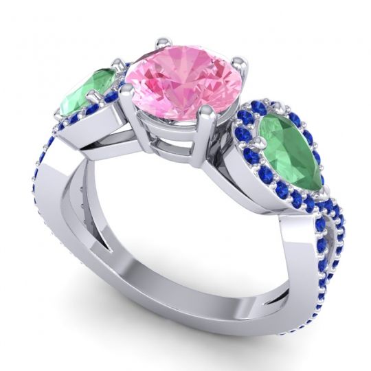 Three Stone Pave Varsa Ring